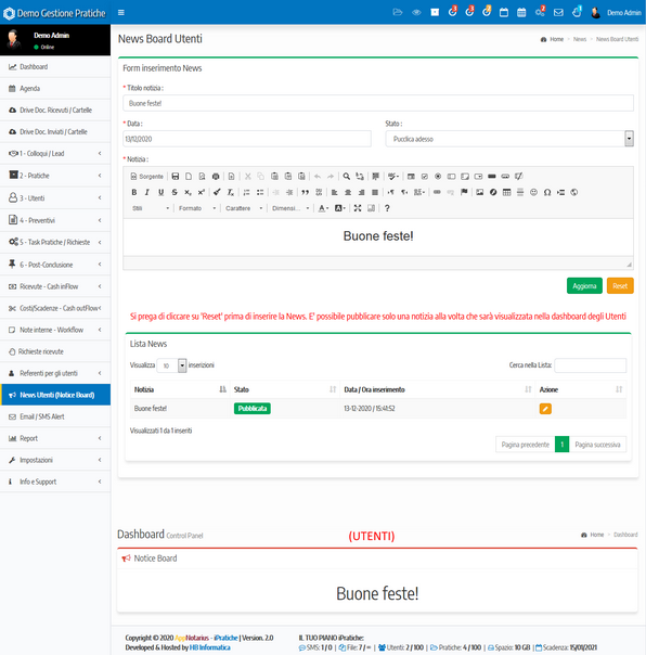 Gestione News Board Gestione News Board